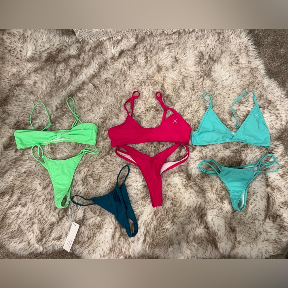 Boutine LA Pink Bikini Swimwear Bundle New with and without tags